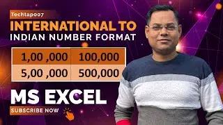 International number format to Indian number format in Microsoft Excel