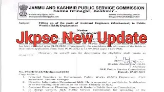 Jkpsc New Update | Date Extended