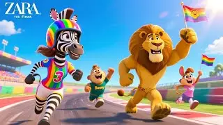 Zara Zebra&rsquo;s Racing Day 🏁🌈 | Fast & Fun Zebra Song for Kids | Nursery Rhymes & Learning Songs