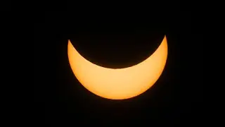 Partial Solar Eclipse March 2025 from Iceland