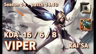 【KRサーバー/M1】HLE Viper カイサ(Kai&rsquo;sa) VS ドレイヴン(Draven) BOT - Patch14.10 KR Ranked【LoL】
