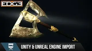 #5 Game Axe Asset Creation Series - Importing into Unreal & Unity Game engines HD