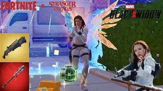 Fortnite Blitz Royale | Stranger Things Update Gameplay with Black Widow Snow Suit SKin