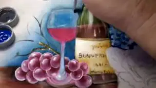 PINTURA EM TECIDO como pintar TAÇA e garrafa MUITO FÁCIL #3