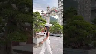 Visiting a temple in Danang