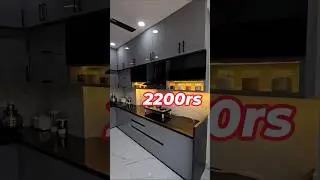 2200rs square feet Modern kitchen design #interiordesign #shortsfeed #trending