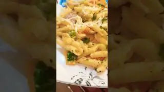 Creamy white sauce pasta #pastapasta #trending