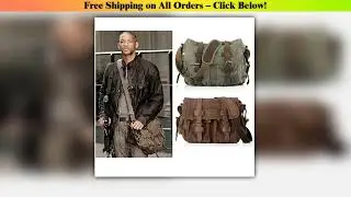 Will Smith Canvas +Genuine Leather Men Messenger Bags Canvas Shoulder Bag Men Crossbody Bags Sling