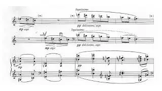 György Kurtág - Bagatelles for Flute, Double Bass & Piano, Op. 14d [Score Video]