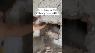 Discovering a 14-foot HIDDEN FIREPLACE! #shorts #restoration #beforeandafter