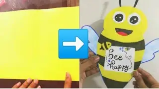 Pop-up Birthday card | greeting card | Bee card | PWFWcrafts