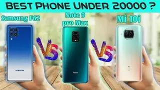 Samsung F62 Vs Redmi note 9 pro Max vs Mi 10i 5G Full comparison :