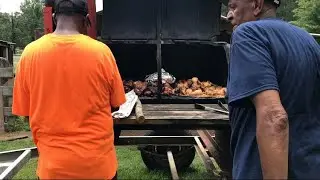 Bar-B-Q Kings (Joe Gilbert/Joe Adams) Cooking for Gilbert Family Reunion