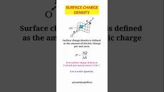 Surface Charge Density Class 12th Physics Concept | Physics Definition #physics#shorts#facts#trend