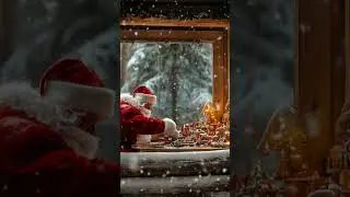 Santa Claus is making toys #SantaClaus #ChristmasToys #SantaWorkshop #HolidayMagic #ChristmasTime