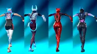 Fortnite The Largest Emote With Lynx Shiver Midnight Thorn Skin Thicc 🍑😜😱🔥 Who Won ?