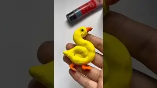 DIY Yellow Clay Duck for beginner #subscribe #diy #viral #trending #viralshort #viralreels #clayart