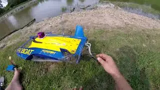Proboat UL19 Перед падением и последствиями. Крутая задница... LOL