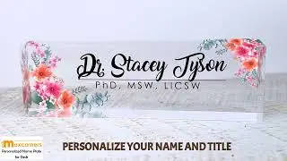 Maxcornres Personalized Name Plate for Desk