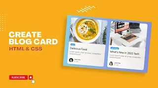 Create Blog Card Using HTML & CSS | Mandan Koding