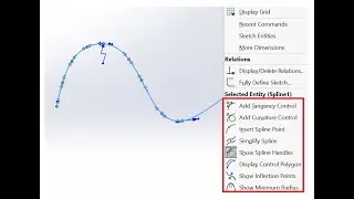 Spline Options and Controls in SolidWorks Sketch