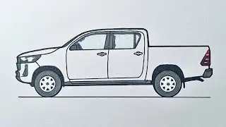 How to Draw a Toyota Hilux | Step by Step
