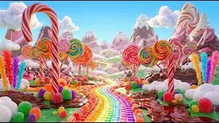 🍬 Calming Candy World 🌈 | Gentle Candy Land Ambience (24/7)