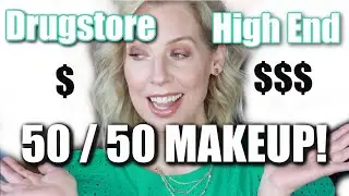 50/50 MAKEUP- A Full Face of Half Drugstore, Half High End | frugieblog💋