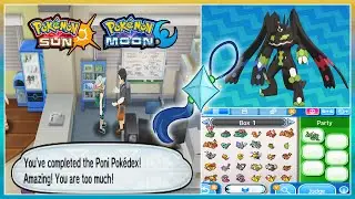 Pokemon Sun & Moon - Pokedex Completed All 302 Alola & 802 Pokemon + Shiny Charm