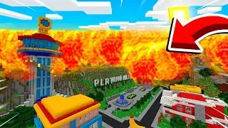 LA CIUDAD RODEADA DE UN MURO DE LAVA EN MINECRAFT 🔥