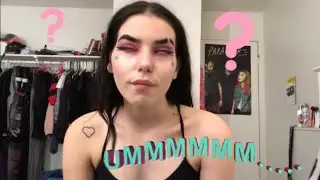 drowsy does// a makeup & skincare tutorial but it's just me saying um & sticking my tongue out