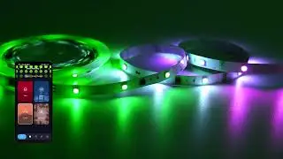 STWSC6-23T5  RGBIC Bluetooth + WIFI +IR (19Key Controller) Music Sync LED Strip 5M set IP20