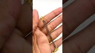Aum Om 18K Gold Cubic Zirconia American Diamond Adjustable Hand Wrist Mangalsutra Bracelet Womenv