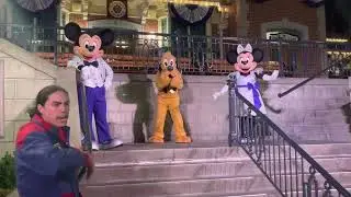 Mickey , Minnie and Pluto - playing Games  - Disneyland 100th Celebration