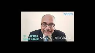People of Sudan Initiative - Mekki ELMOGRABI answering a question in Zoom Conference.