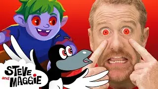 Halloween Monster Ice Cream & Tricks for Kids with Steve and Maggie | Haunted Forest Animals