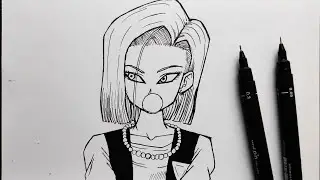 Как нарисовать Android 18 | Легко | DragonBall