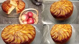 اليوم جبت ليكم وصفة من أروع الكيكات كيكة الخوخ المقلوبة بصوص الكراميل الذهبي كيكة مختلفة وسهلة 