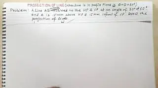 Projections of line (line is in profile plane)