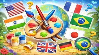 Country Flag Game, Kids Game, Education, Paint Flag, World Flags (EP - 119)
