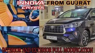 INNOVA CRYSTA FROM GUJRAT INTERIOR AND EXTERIOR FULL MODIFICATION  WITH ALPHARD GRILL 📞 9820187037