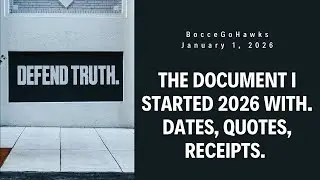 The Document I Started 2026 With. Dates, Quotes, Receipts.