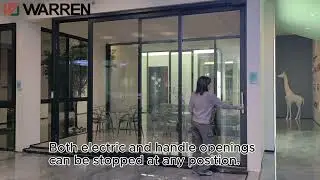 Modern Slim Series Sliding Doors: Smooth Electric & Manual Operation for Luxury Homes