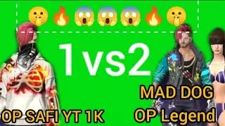 Free fire 🔥 1vs2 Custom//OP SAFI YT 1K
