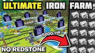 Minecraft - Best IRON FARM for Every World - (No Redstone Needed)