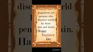 Happy Engineer Day | Engineer Day status #engineering #status #engineerday #shorts #shots #subscribe
