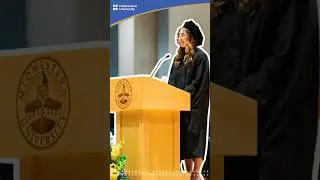 Student speakers imparted a few words of wisdom to the Class of 2025.  #midwesternuniversity