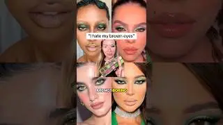 как сделать карие глаза выразительными💚 #капюшоновыймакияж #урок по теням для век