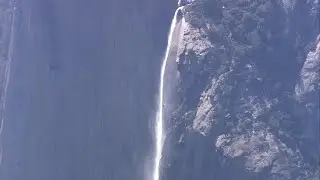 Raw: View of Ribbon Falls in Yosemite