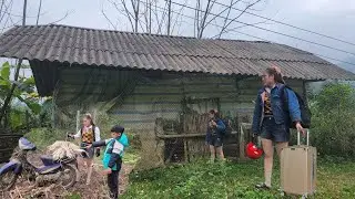 The boy found a motorbike abandoned next to a long-neglected water tank